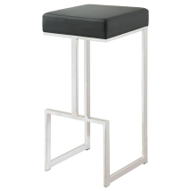 CoasterEveryday 105263 Gervase - Square Bar Stool - Black And Chrome