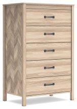 Signature Design by Ashley® EB3929-245 Battelle - Tan - Five Drawer Chest
