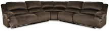 Signature Design by Ashley® 36504S6 Clonmel - Chocolate - 5-Piece Reclining Sectional