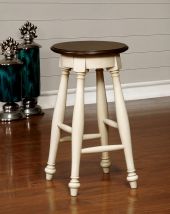 Furniture of America CM3199WC-ST-2PK Sabrina - Counter Height Stool (Set of 2) - Off-White / Cherry