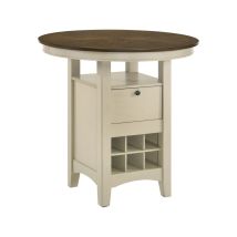 Intercon MI-TA-4242P-RFO-C Mission Casuals - Pub Table - Rustic White / French Oak