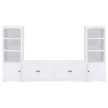 Coaster Fine Furniture 724113-SET Laughlin - 3 Piece Entertainment Center TV Stand - White