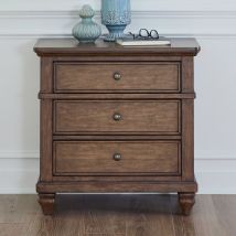 Liberty Furniture 104-BR61 Twin Lakes - Nightstand With Charging Station - Chestnut