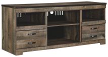 Ashley Furniture W446-68 Trinell - 63" TV Stand W/Fireplace Option - Brown