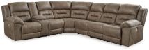 Signature Design by Ashley® 83106S3 Ravenel - Fossil - 4-Piece Power Reclining Sectional With Laf Power Reclining Loveseat With Console