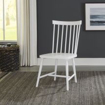 Liberty Furniture 499-C4000S Palmetto Heights - Spindle Back Side Chair - Shell White & Driftwood