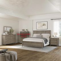 Liberty Furniture 508-BR-CPBDMN Liberty Furniture 508-BR-CPBDMN Rochelle Park - 4 Piece Bedroom Set (California King Panel Bed, Dresser & Mirror, Night Stand) - Smokey Taupe