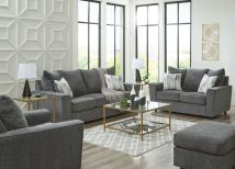 Ashley Furniture 28502/38/35/20/14 Ashley Furniture 28502/38/35/20/14 Stairatt - 4 Pc. - Sofa, Loveseat, Chair, Ottoman - Gravel