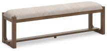 Ashley Furniture D974-00 Cabalynn - Large Uph Dining Room Bench - Oatmeal / Light Brown