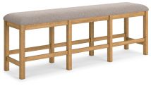 Signature Design by Ashley® D773-09 Havonplane - Brown - Xl Counter Height Upholstered Dining Bench