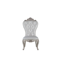 ACME 67442 Gorsedd - Side Chair (Set of 2) - Cream Fabric & Antique White