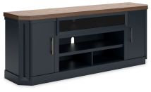 Ashley Furniture W402-68 Landocken - XL TV Stand W/Fireplace Option - Brown / Blue