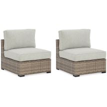Ashley Furniture P458-846 Calworth - Beige - Armless Chair W/Cushion (Set of 2)