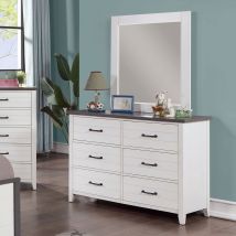 Furniture of America CM7467WH-D Priam - Dresser - White / Gray