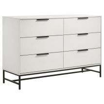 Coaster Fine Furniture 224863 Sonora - 6-Drawer Bedroom Dresser - White