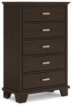 Ashley Furniture B441-46 Covetown - Five Drawer Chest - Dark Brown