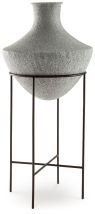 Ashley Furniture A2000748 Estonbank - Vase - 35" - Distressed Cream