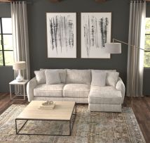 Jackson 2306/63/76-01 Jackson 2306/63/76-01 Bucktown - 2 Piece Sofa / RSF Chaise With Extra Thick Cuddler Seat Cushions - Parchment