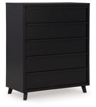 Signature Design by Ashley® B1013-345 Danziar - Black - Five Drawer Wide Chest