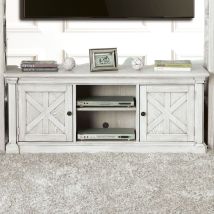 Furniture of America CM5089-TV-60 Georgia - TV Stand With Doors- Antique White