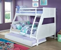 Furniture of America CM-BK963WH-BED Hoople - Twin Over Full Bunk Bed - White