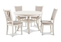 New Classic D3651-50S-BSQ New Classic D3651-50S-BSQ Amy - 5 Piece Round Dining Set - Bisque