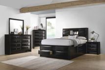 CoasterEssence 202701KE-S5 Briana - 5 Piece Eastern King Bedroom Set - Black