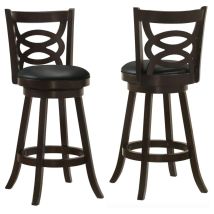 CoasterEssence 101930 Calecita - Wood Swivel Bar Stool (Set of 2) - Cappuccino