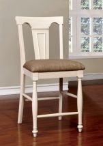 Furniture of America CM3199WC-PC-2PK Sabrina - Counter Height Chair (Set of 2) - Off-White / Tan