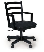 Ashley Furniture H664-01A Wildenauer - Home Office Swivel Desk Chair - Brown / Black