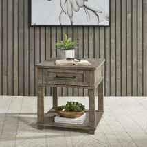 Liberty Furniture 172-OT1020 Parkland Falls - Rectangular End Table - Weathered Taupe