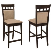 CoasterEveryday 100219 Gabriel - Closed Back Counter Chair (Set of 2) - Cappuccino