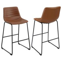 CoasterEveryday 107218 Zuni - Upholstered Counter Height Chair (Set of 2) - Saddle