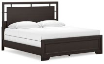 Signature Design by Ashley® B441B8 Covetown - Dark Brown - King Panel Bed