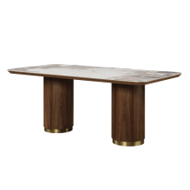 ACME DN03145 Willene - Dining Table With Ceramic Top - Walnut