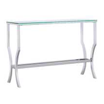 CoasterEssence 720339 Saide - Rectangular Glass Top Entryway Console Table - Chrome