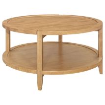 Coaster Fine Furniture 709698 Camillo - Round Solid Wood Coffee Table - Maple