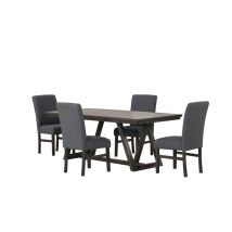 New Classic 40-4125-DG4C High Line - Dining Table & 4 Chairs - Gray