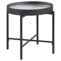 Coaster Fine Furniture 707897 Ozella - Round End Side Table With Recessed Top Sandy - Black