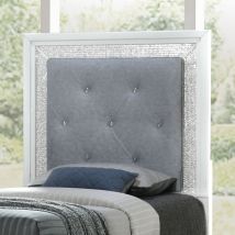 Liberty Furniture 781-BR17HU Liberty Furniture 781-BR17HU Reflections - Full Upholstered Panel Headboard With Lights - Pearl White