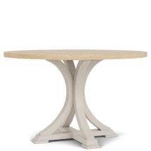 Riverside Furniture 79452 Glenndale - Round Dining Table - Aged White / Wheat