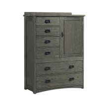 Intercon OP-BR-N5806D-PEW-C Oak Park - Door Chest - Brushed Pewter