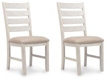 Ashley Furniture D394-01 Skempton - Dining UPH Side Chair (Set of 2) - White