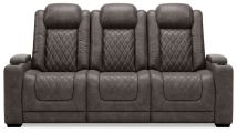 Ashley Furniture 9300315 Hyllmont - Gray - Pwr Rec Sofa With Adj Headrest