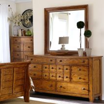 Liberty Furniture 175-BR-DM Grandpas Cabin - Dresser & Mirror - Light Brown