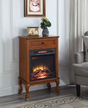 ACME AC00855 Eirene - Fireplace - Walnut Finish