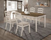 Coaster Fine Furniture 108051-S5 Ronnie - 5 Piece Rectangular Dining Table Set - Rustic Cream