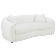 CoasterElevations 509871 Isabella - Faux Sheepskin Upholstered Sofa Natural - Ivory