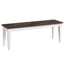 Intercon KA-CH-1650W-GWH-RTA Kona - Dining Bench - Gray / White