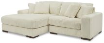 Ashley Furniture 21104S3 Ashley Furniture 21104S3 Lindyn - Left Arm Facing Corner Chaise 2 Pc Sectional - Ivory